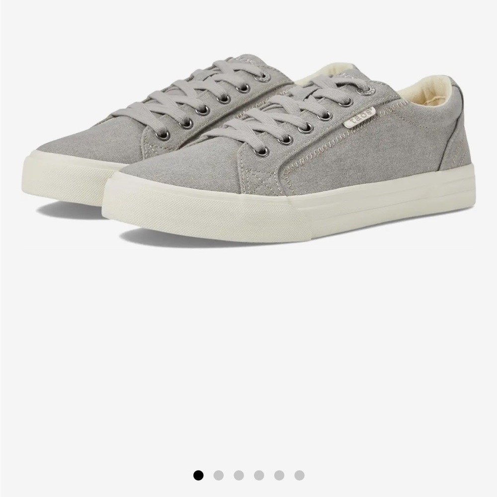 Taos Footwear Plim Soul Gray Wash Canvas Sneakers
